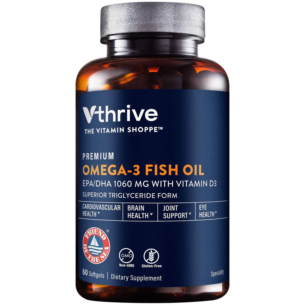 Vthrive Omega-3 Fish Oil Supplement Omega Burst 1060