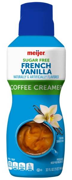 Meijer Sugar-Free Coffee Creamer, French Vanilla (32 fl oz)