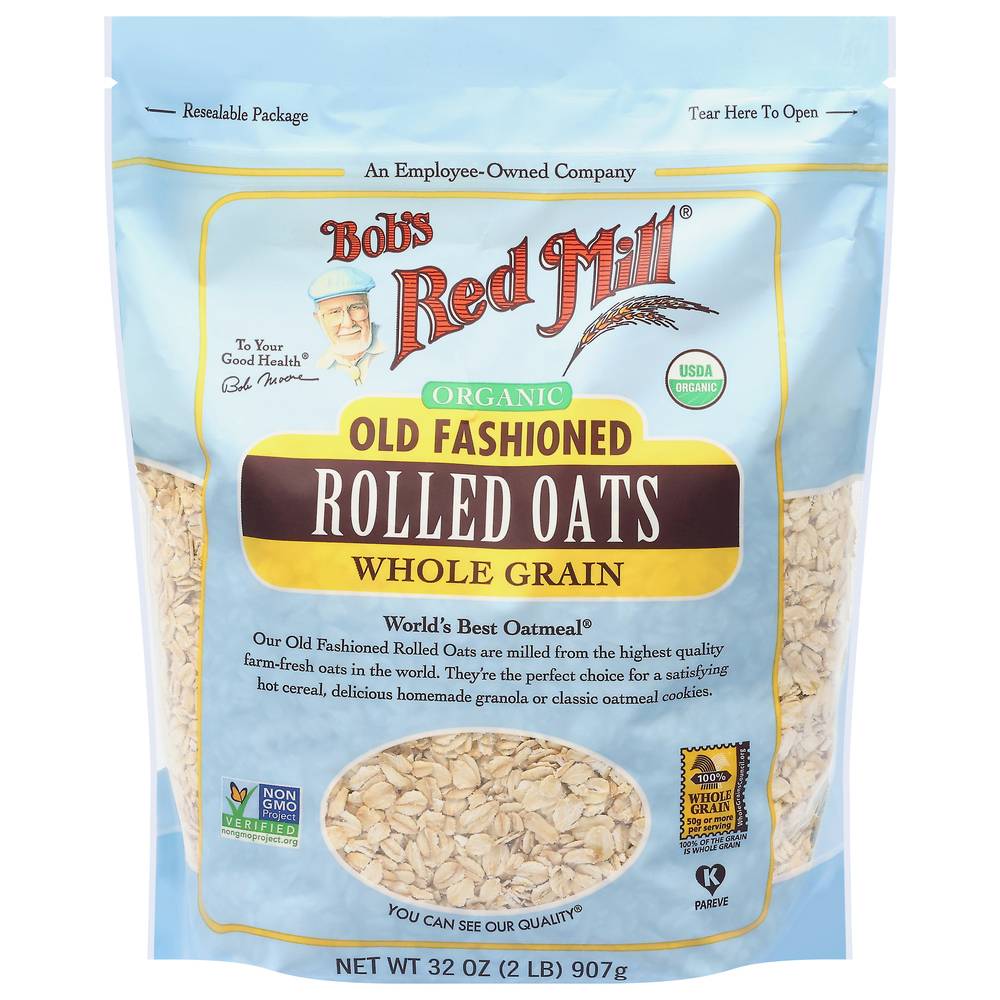 Bob's Red Mill Whole Grain Organic Old Fashioned Rolled Oats (2 lbs)