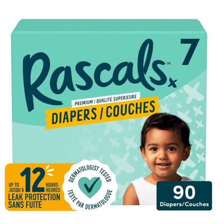 Rascals Premium Baby Diapers, Stage 7 (90 ct)