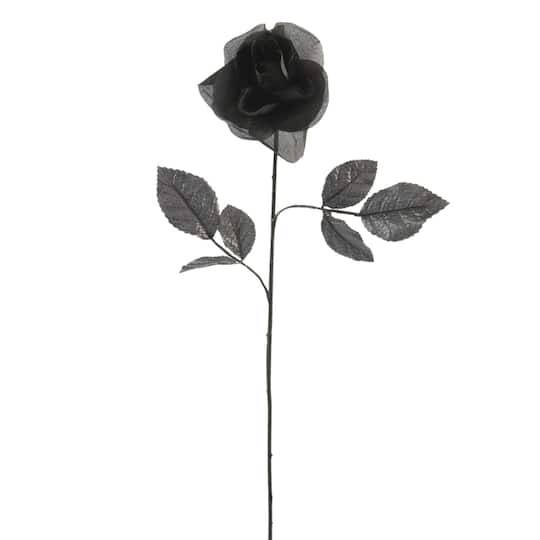 Black Open Rose Stem By Ashland