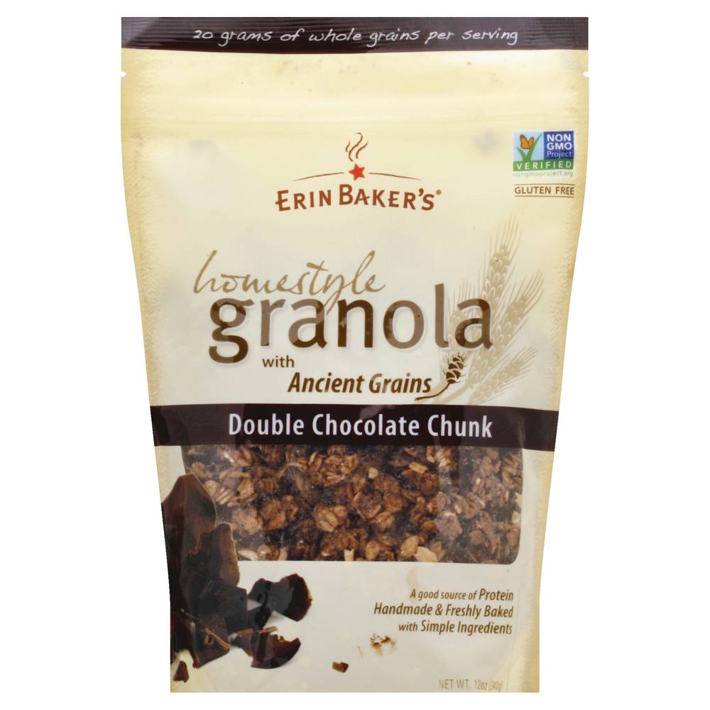 Erin Baker's Homestyle Double Chocolate Chunk Granola (12 oz)