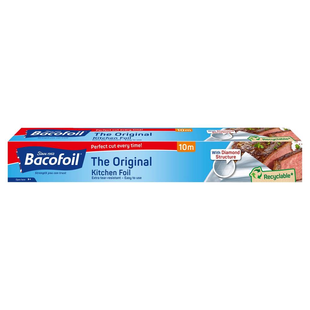 Bacofoil 30cm X 10m, The Original Kitchen Foil With Easy-Cut System 30cm X 10m