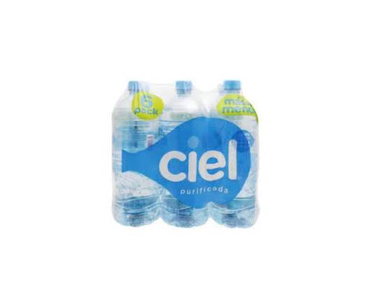 Ciel agua natural purificada (6 pack, 1 L)