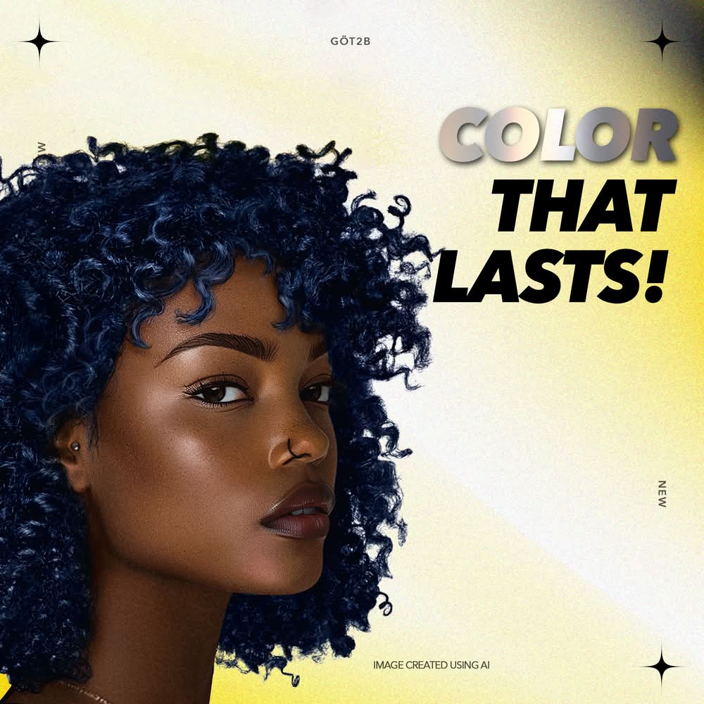 got2b Metallics Permanent Hair Color, M67 Blue Mercury (4.8 fl oz)