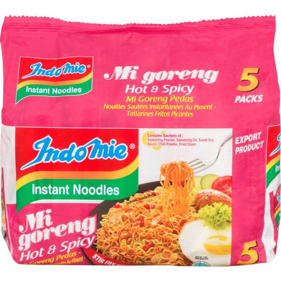 Indomie Instant Noodles Mi Goreng Hot & Spicy (5 ct, 425 g)
