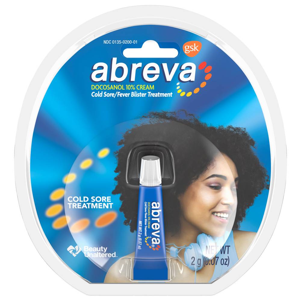Abreva Docosanol 10% Cream Fever Blister & Cold Sore Treatment