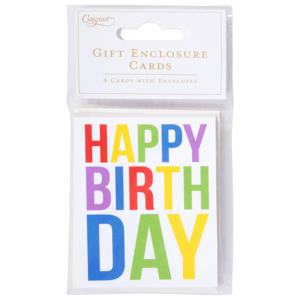 Caspari Happy Birthday Gift Enclosure Cards