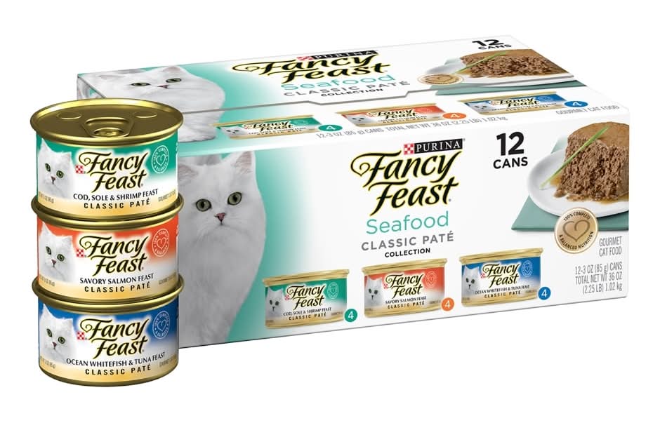 Fancy Feast Classic Pate Collection Gourmet Wet Cat Food Variety pack (2.25 lbs, 12 ct)