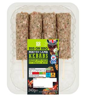 Co-op Big On BBQ Minted Lamb Kebabs 240g