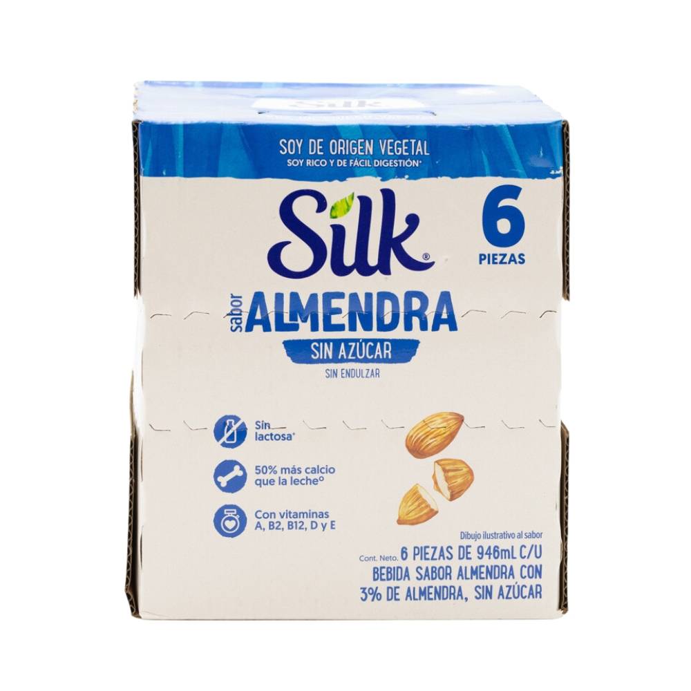 Silk bebida sin azúcar (6 pack, 0.94 l) (almendra)