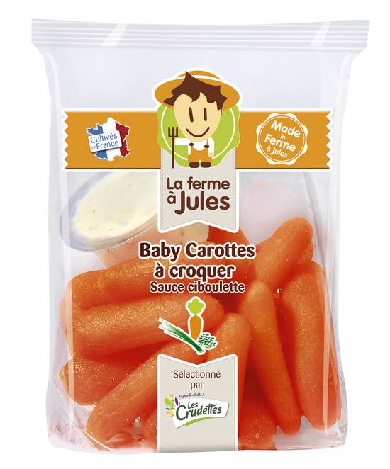 La Ferme À Jules - Baby carottes à croquer avec sauce ciboulette (2 unités)
