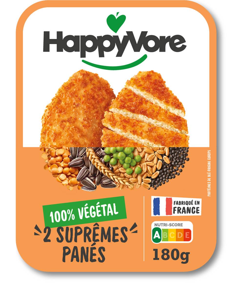 HappyVore - Suprêmes panés végétaux et gourmand (180g)