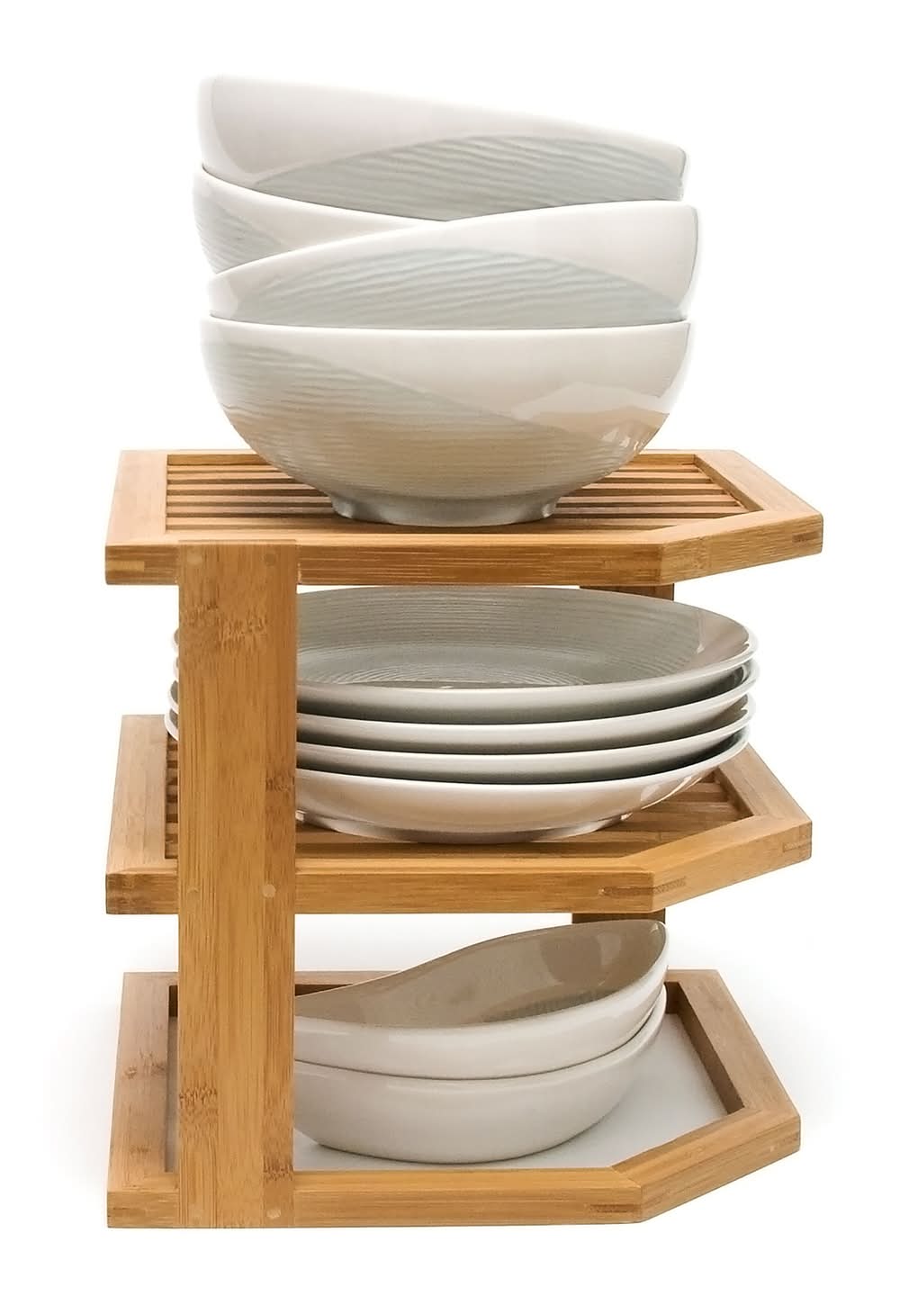 Lipper International 9.5 In. H X 10 In. W X 10 In. D Beige Bamboo Corner Shelf