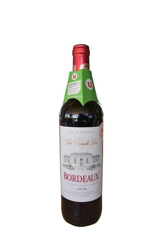 U - La grande lice Bordeaux AOC vin rouge 2020 (750 ml)