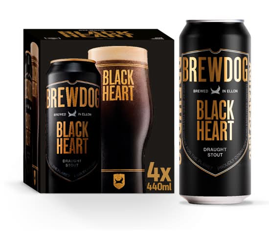 BrewDog Black Heart Draught Stout Beer (4 x 440ml)
