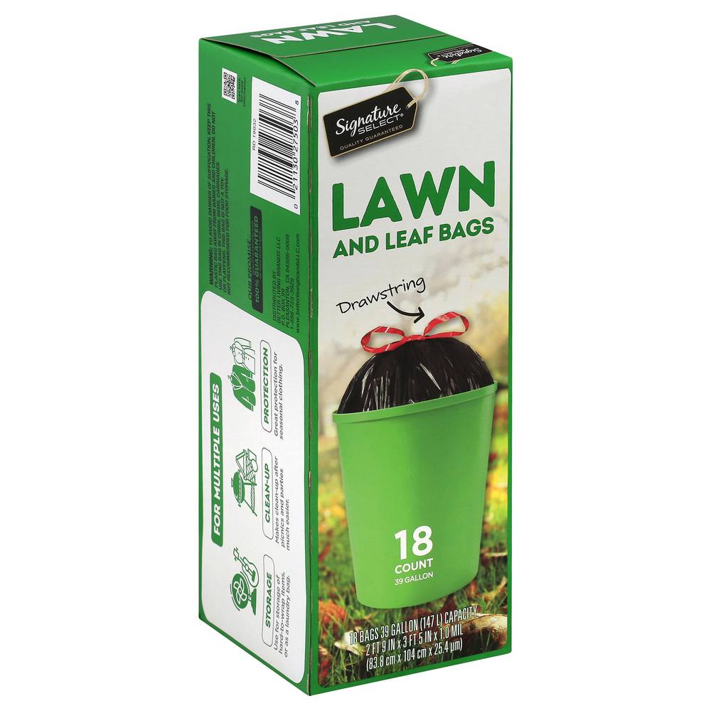 Signature Select Drawstring Lawn and Leaf Bags