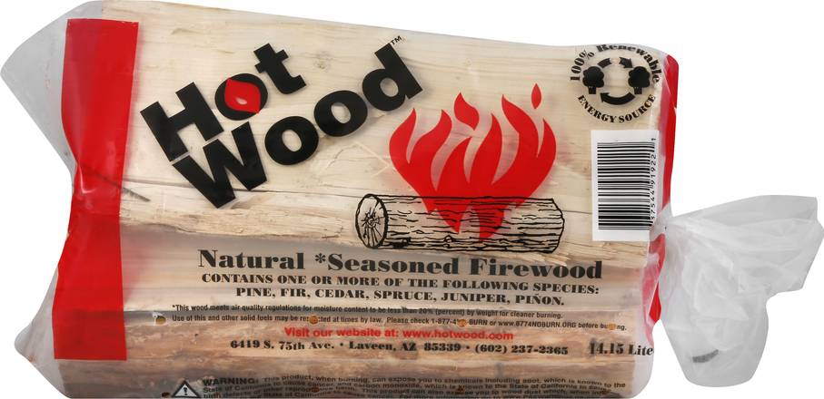 Hot Wood Natural Seasoned Firewood (1 bag)