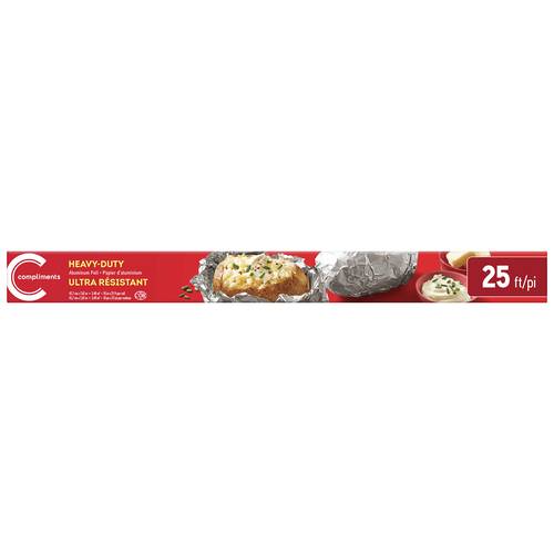 Compliments Aluminum Foil Heavy Duty 18 Inch x 25 Feet