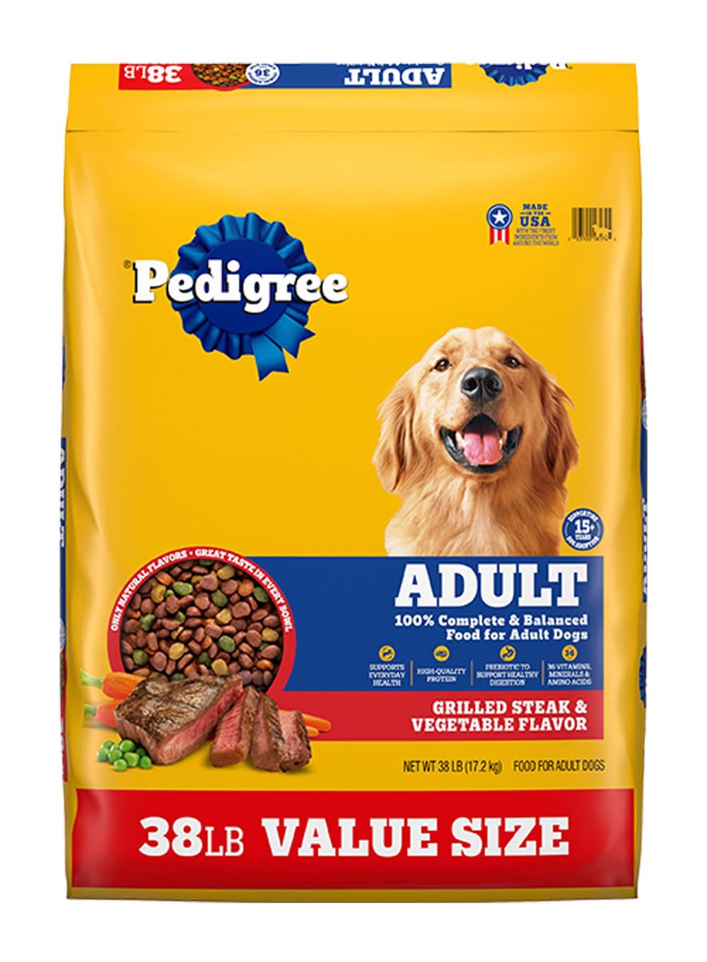 Pedigree® Complete Nutrition Adult Dry Dog Food - Steak & Vegetables (Flavor: Steak & Vegetable, Size: 38 Lb)
