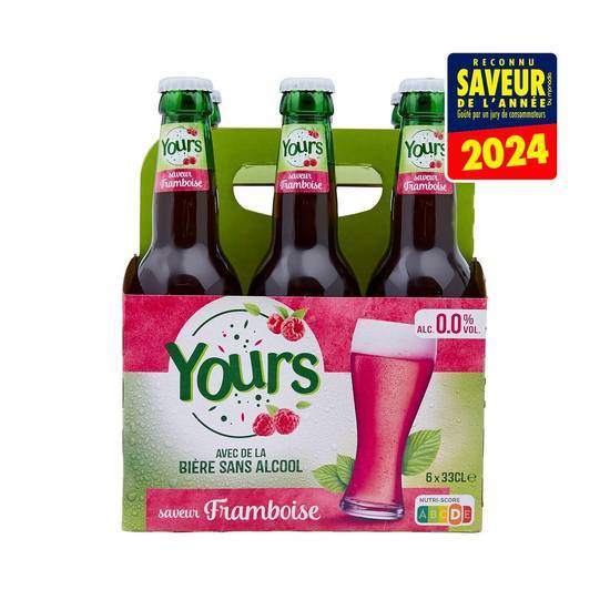 Yours - Bière sans alcool (6 pièces, 330 ml) (framboise)