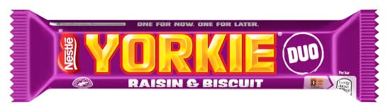 Nestlé Yorkie Raisin & Biscuit Chocolate Duo Bar (66g)
