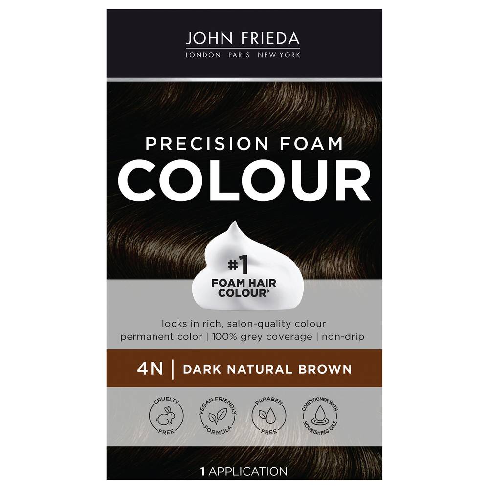 John Frieda Brilliant Brunette Precision Foam Colour, Dark Natural Brown 4N (8.01 oz)