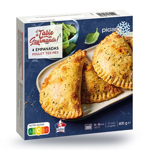 4 empanadas poulet tex mex, à cuire