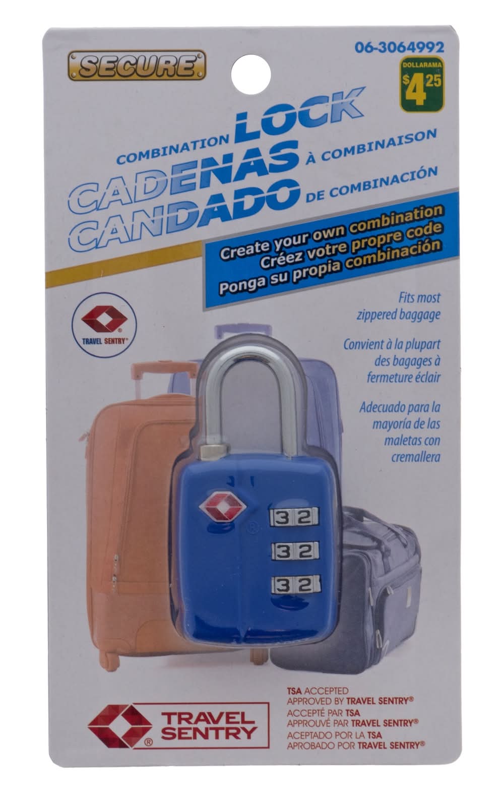 Travel Sentry 3 Digit Dial Combination Lock