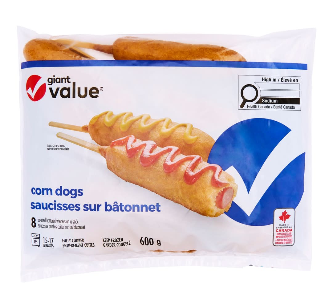 Giant Value Corn Dogs (600 g, 8 ct)