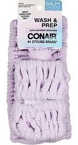 Conair Wash & Prep SPA Headwrap/Wristband Set, Purple (59643)