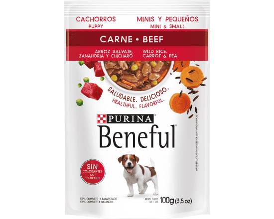 Beneful alimento para cachorro sabor carne (sobre 100 g)