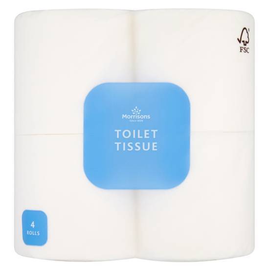 Morrisons Toilet Tissue White 4pk