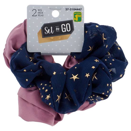 Set To Go Assorted Scrunchies, 2Pc (2 pk)