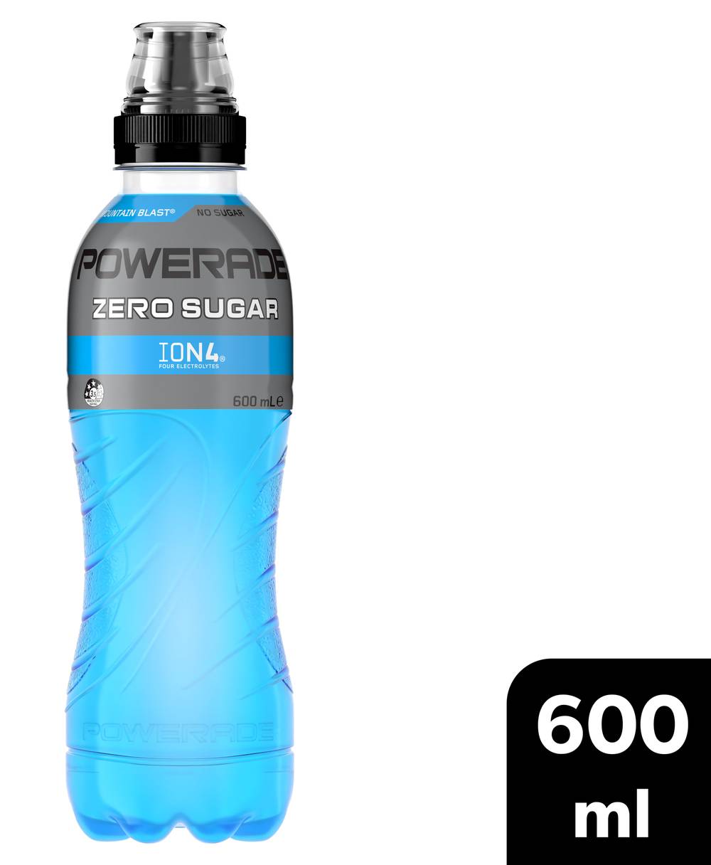 Powerade Zero Sugar Mountain Blast Sports Drink (600mL)