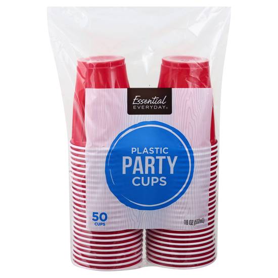 Essential Everyday Plastic Party Cups (50 ct)