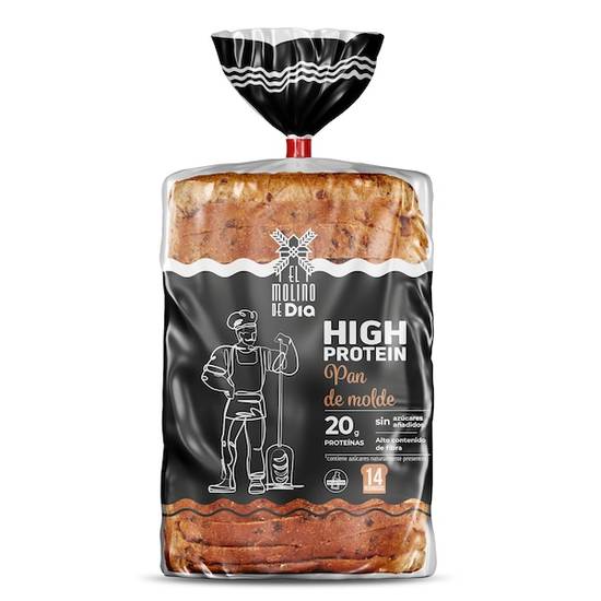 Pan de Molde Alto en Proteínas El Molino de Dia Bolsa (400 g)