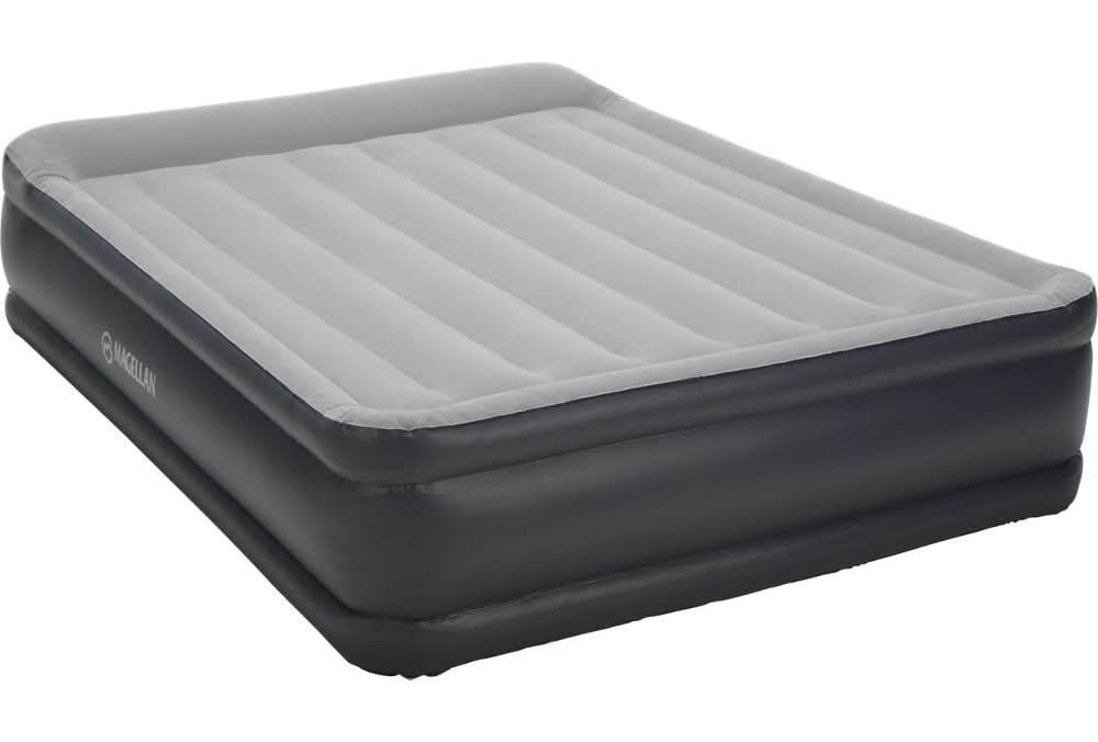 Magellan Outdoors Tritech Raised Queen Air Mattress with Pump, Grey, Queen Mattress