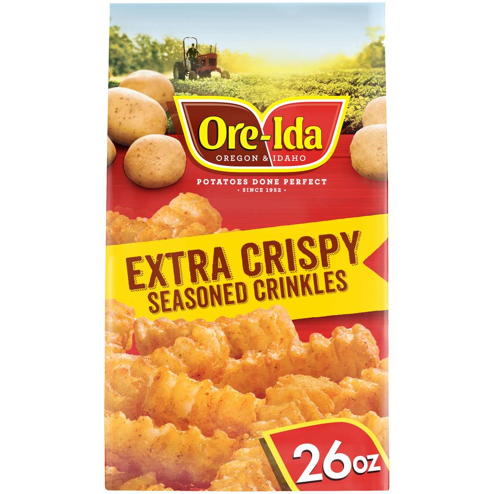 Ore-Ida Extra Crispy Seasoned Crinkles French Fried Potatoes (26 oz)