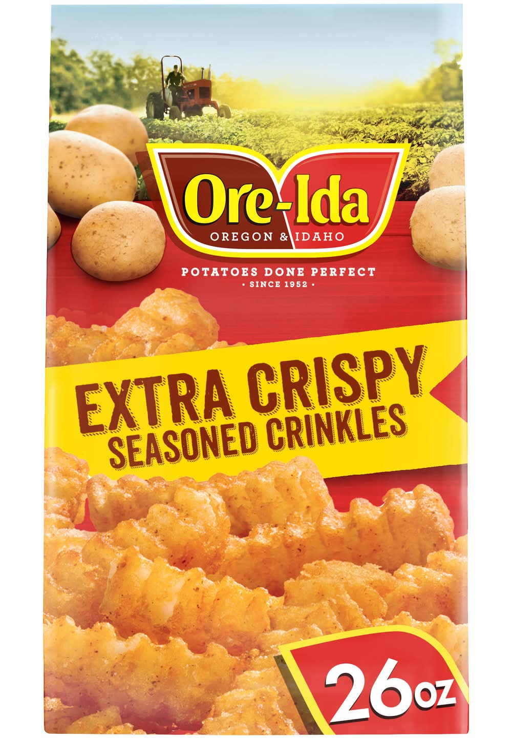 Ore-Ida Extra Crispy Seasoned Crinkles French Fried Potatoes (26 oz)
