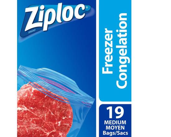Ziploc · Sac de congélation moyen Grip'n Seal (19 unités) - Grip'n seal freezer medium (19 units)