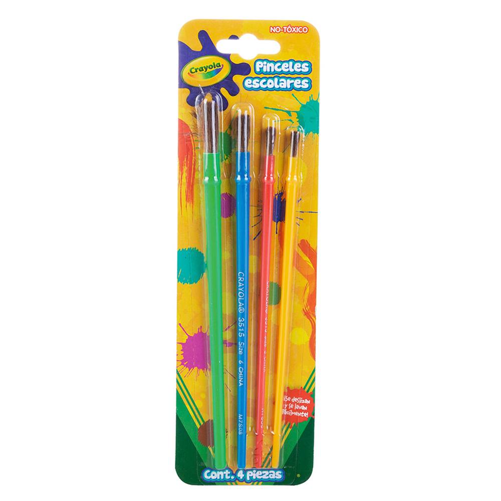 Crayola pinceles escolar (4 piezas)