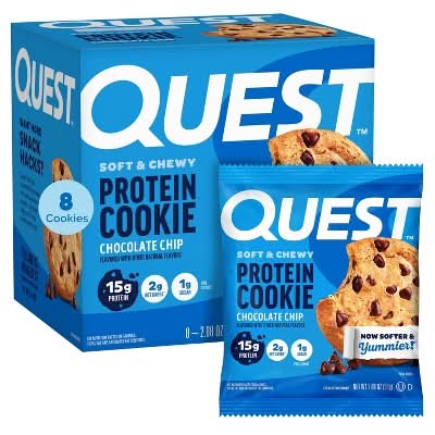 Quest Soft and Chewy Protein Cookie, Chocolate Chip (1.04 lbs, 8 ct)