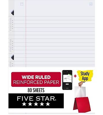 Five Star Reinforced Wide Ruled Filler Paper (80 ct)