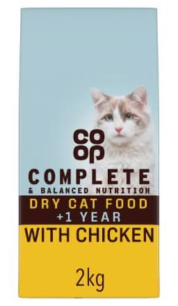 Co-op Complete & Balanced Nutrition Dry Cat Food with Chicken +1 Year 2kg