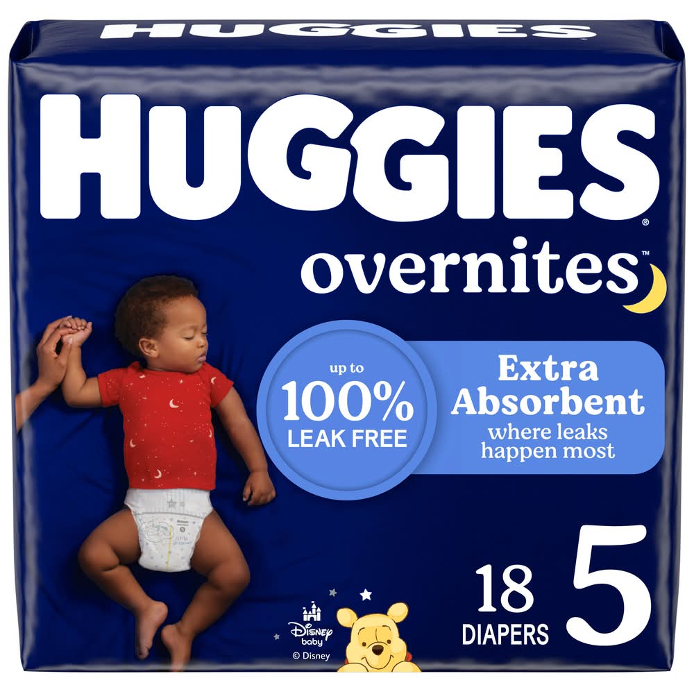 Huggies Disney Baby Overnites Diapers, Stage 5 (18 ct)