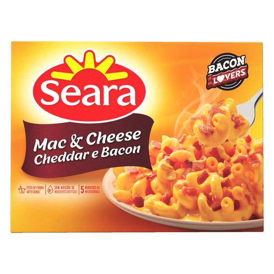 Seara mac & cheese sabor cheddar e bacon congelado (300 g)