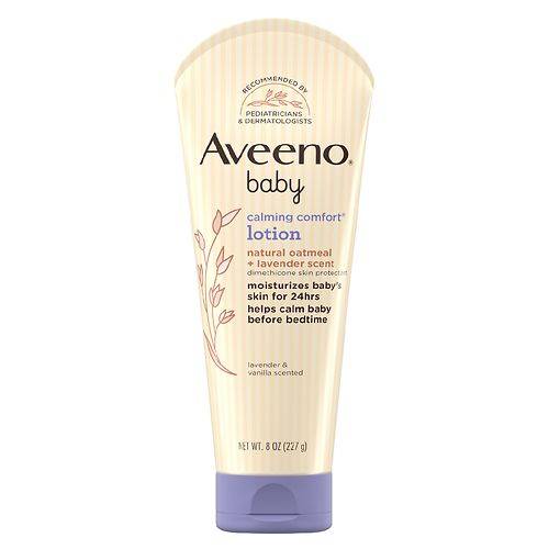Aveeno Baby Calming Comfort Moisturizing Non-Greasy Lotion Lavender Vanilla - 8.0 oz