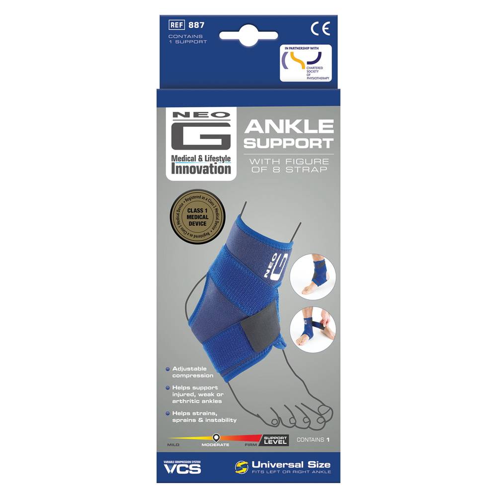 Neo G Ankle Support With Figure 8 Strap, Adjustable Size