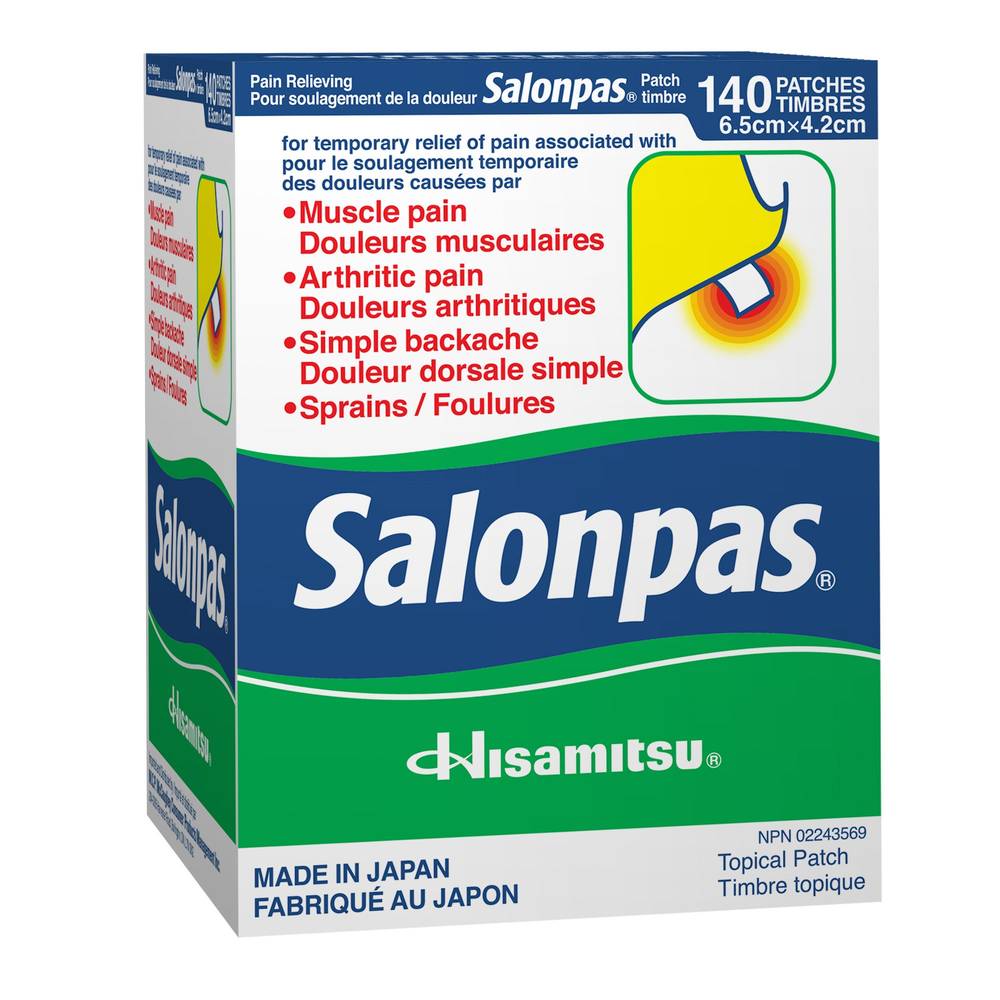 Salonpas Timbres Pour Soulagement De La Douleur - 140 Timbres